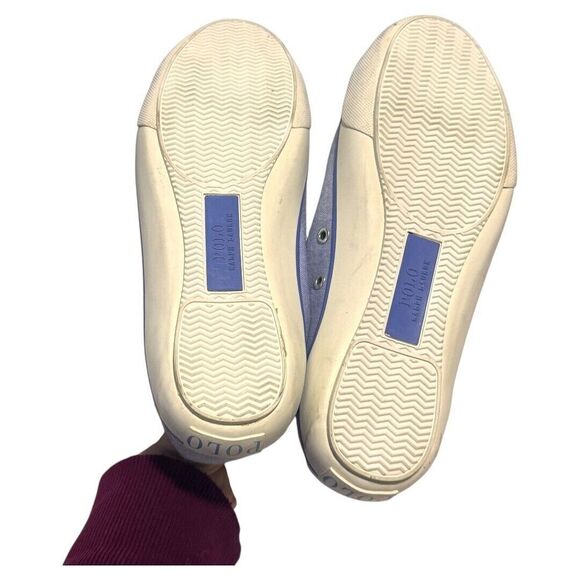 Polo Ralph‎ Lauren Blue Oxford Cloth Pernell EUC Size 8 B US woman's shoes - Picture 7 of 7